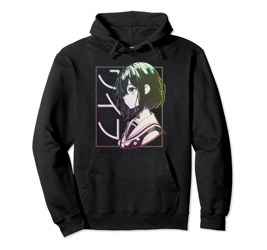 Anime Waifu Japanese Aesthetic Kawaii Hoodie - Minimalist Print Unisex