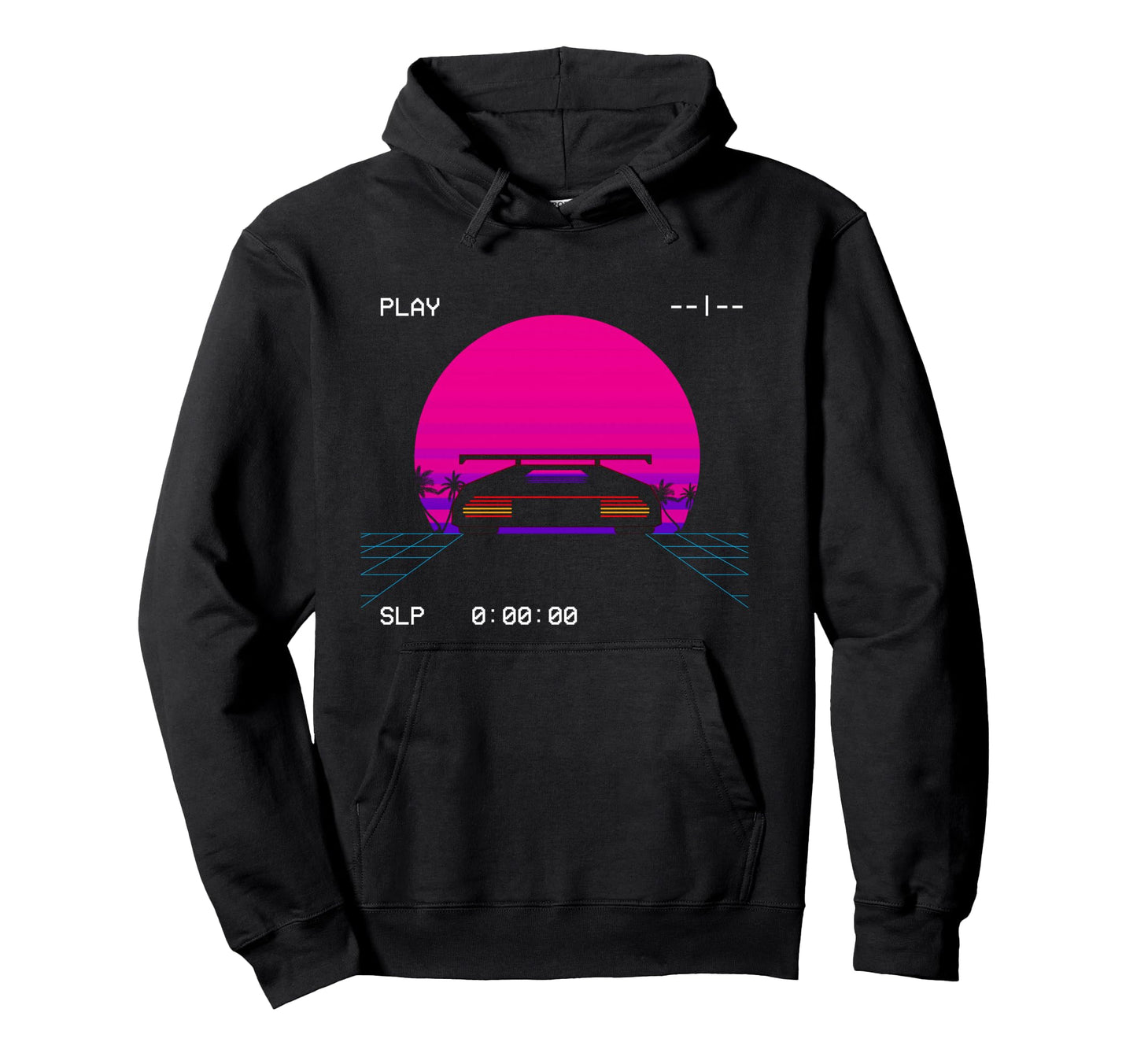 Retrowave Synthwave 80S Vaporwave Sun Hoodie - Unique Graphic Unisex