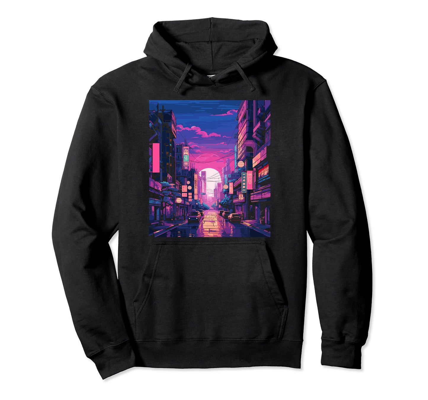80S Japanese Aesthetics Vaporwave Hoodie - Aesthetic Graphic for Adults