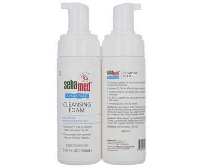 Sebamed Clear Face Cleansing Foam - Gentle, pH Balanced Face Wash for Sensitive Skin, 5.07 fl oz