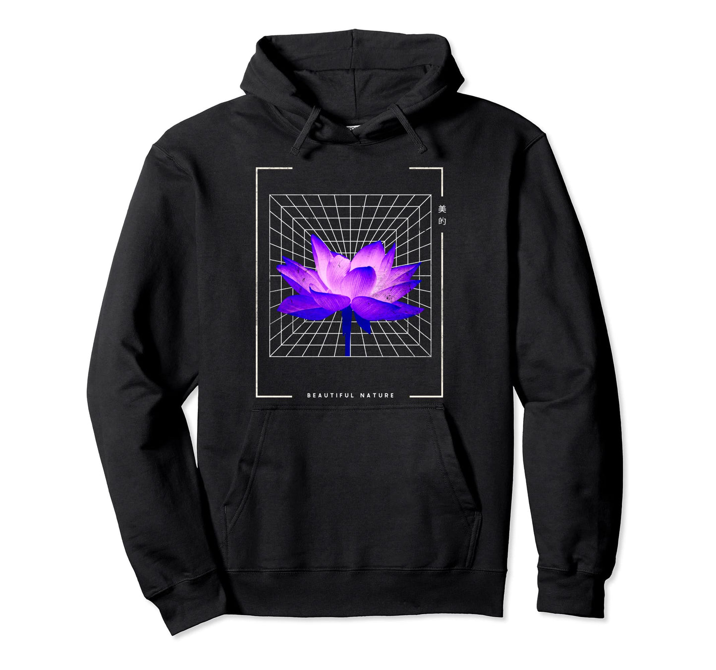 Japanese Aesthetic Vaporwave Nature Hoodie - Graphic Print for Adults