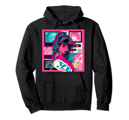 Vaporwave Aesthetic 90S Egirl Japanese Hoodie - Unique Graphic for Adults