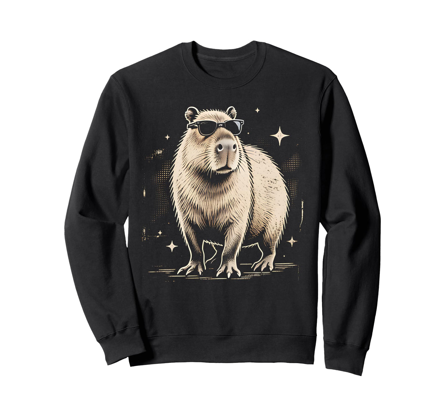 Y2K Capybara Sunglasses 90S 2000S Sweatshirt - Minimalist Print for Adults