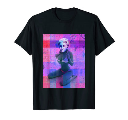 Posing Statue Vaporwave Aesthetic T-Shirt - Minimalist Print Men Women