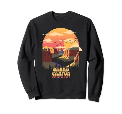 Grand Canyon National Park Sunset Wpa Sweatshirt - Unique Graphic Men Women