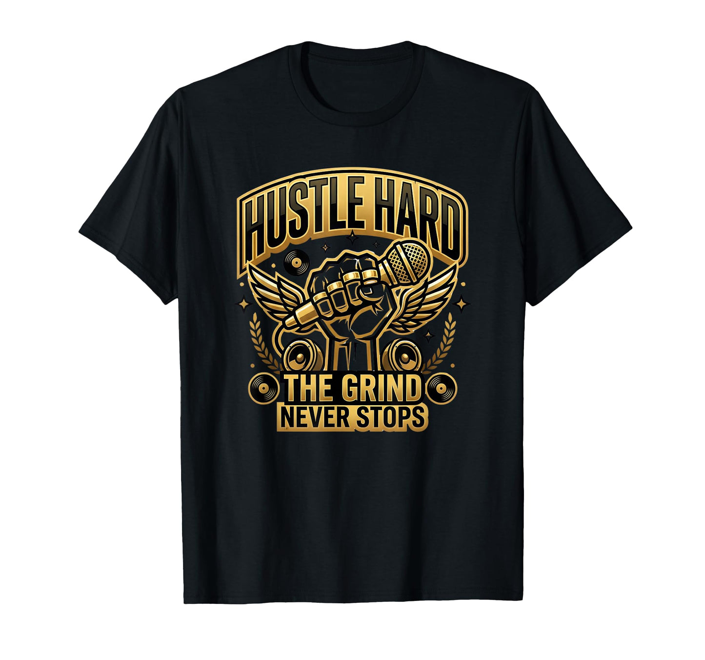 Hustle Hard Hip Hop Old School Rapper T-Shirt - Streetwear Style Men Women