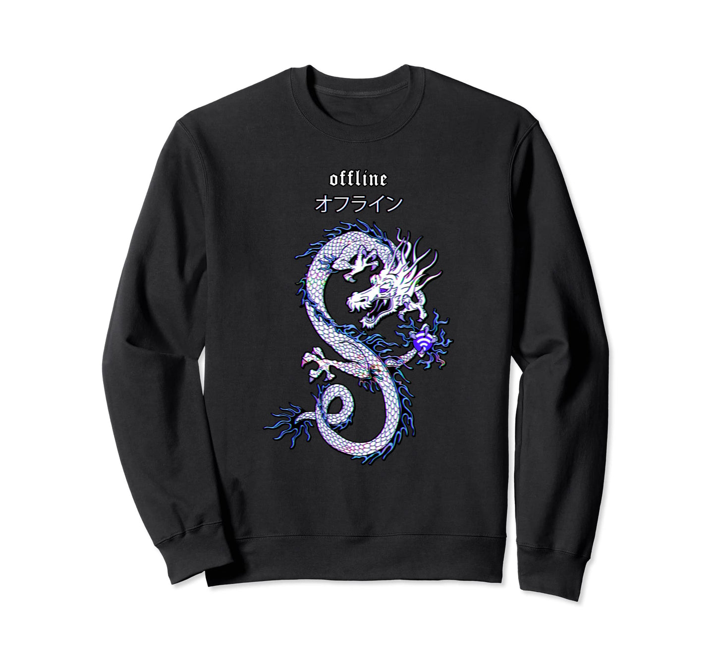 Dragon Streetwear E Aesthetic Edgy Sweatshirt - Graphic Print Unisex