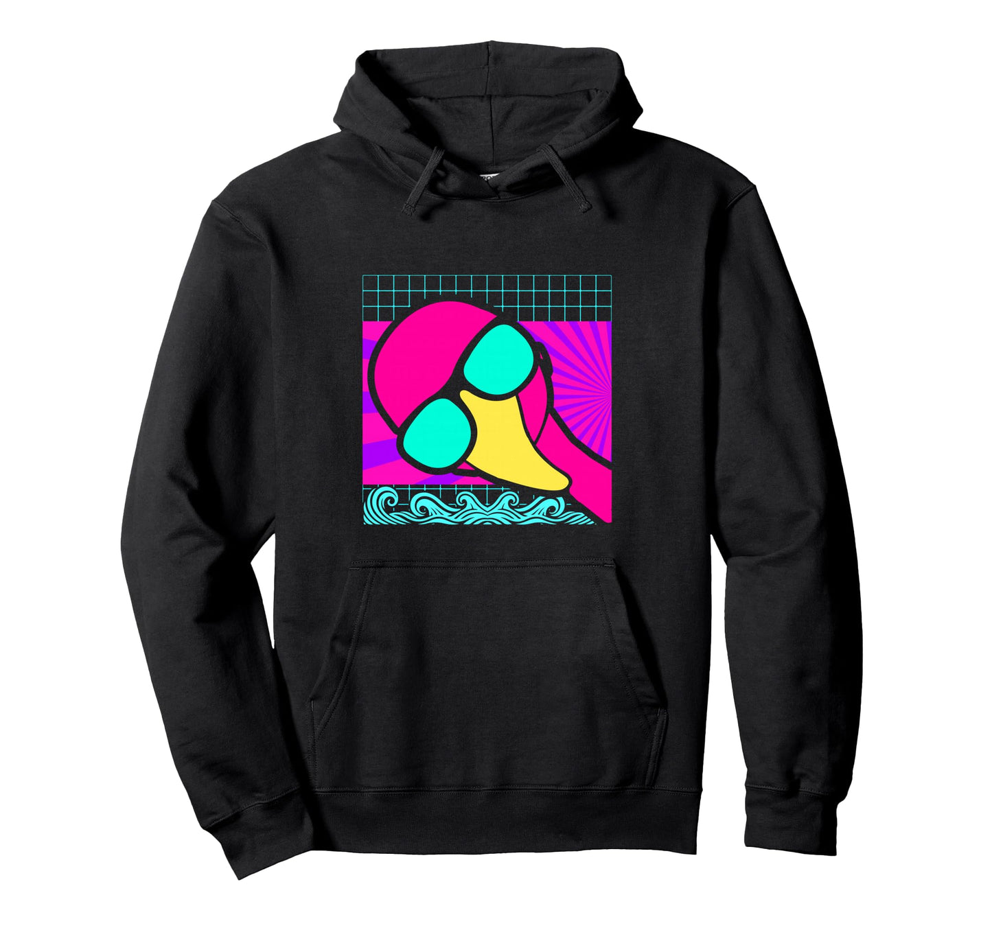 Aesthetic Vaporwave Outfits Flamingo Hoodie - Graphic Print Unisex