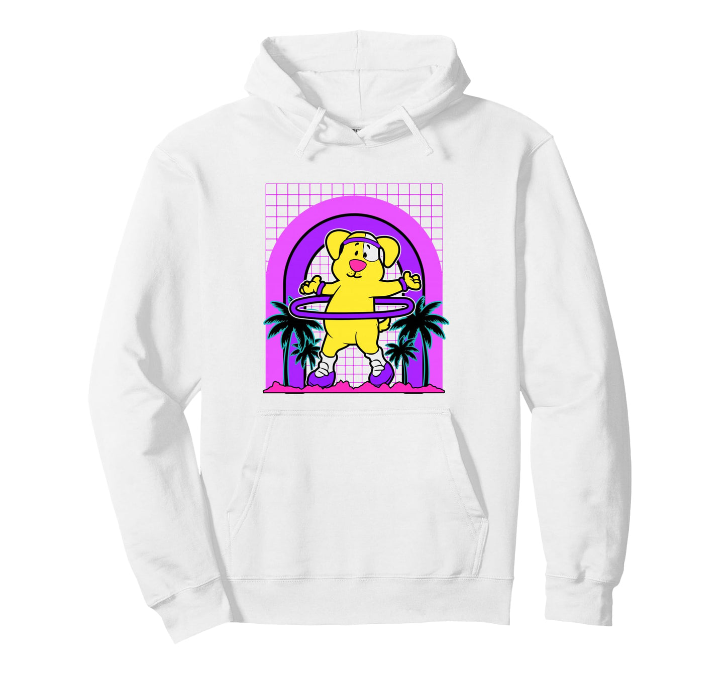 Aesthetic Vaporwave Outfits Dog Vaporwave Hoodie - Trendy Graphic Unisex