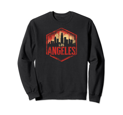Los Angeles Grit 90S Grunge Sweatshirt - Custom Art Print Unisex