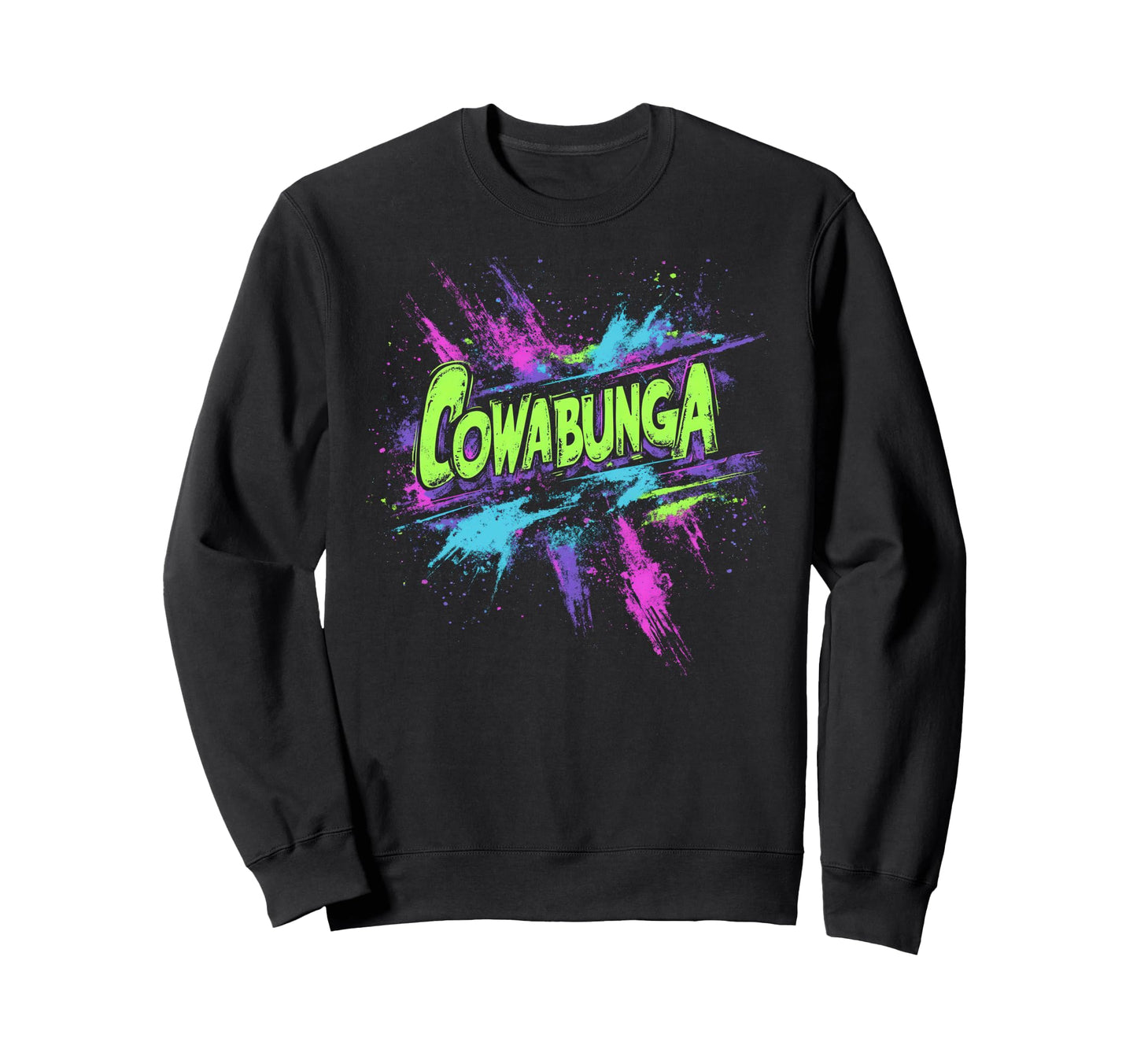 Cowabunga 80S 90S Nostalgia Slang Sweatshirt - Custom Art Print Men Women