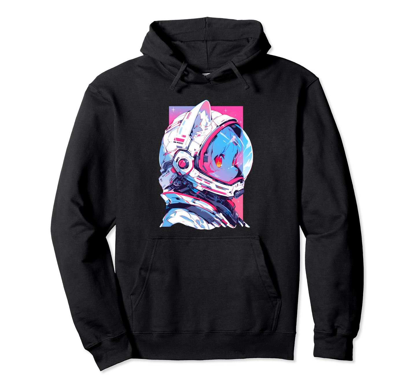 80S 90S Aesthetic Vaporwave Space Cat Hoodie - Streetwear Style for Adults
