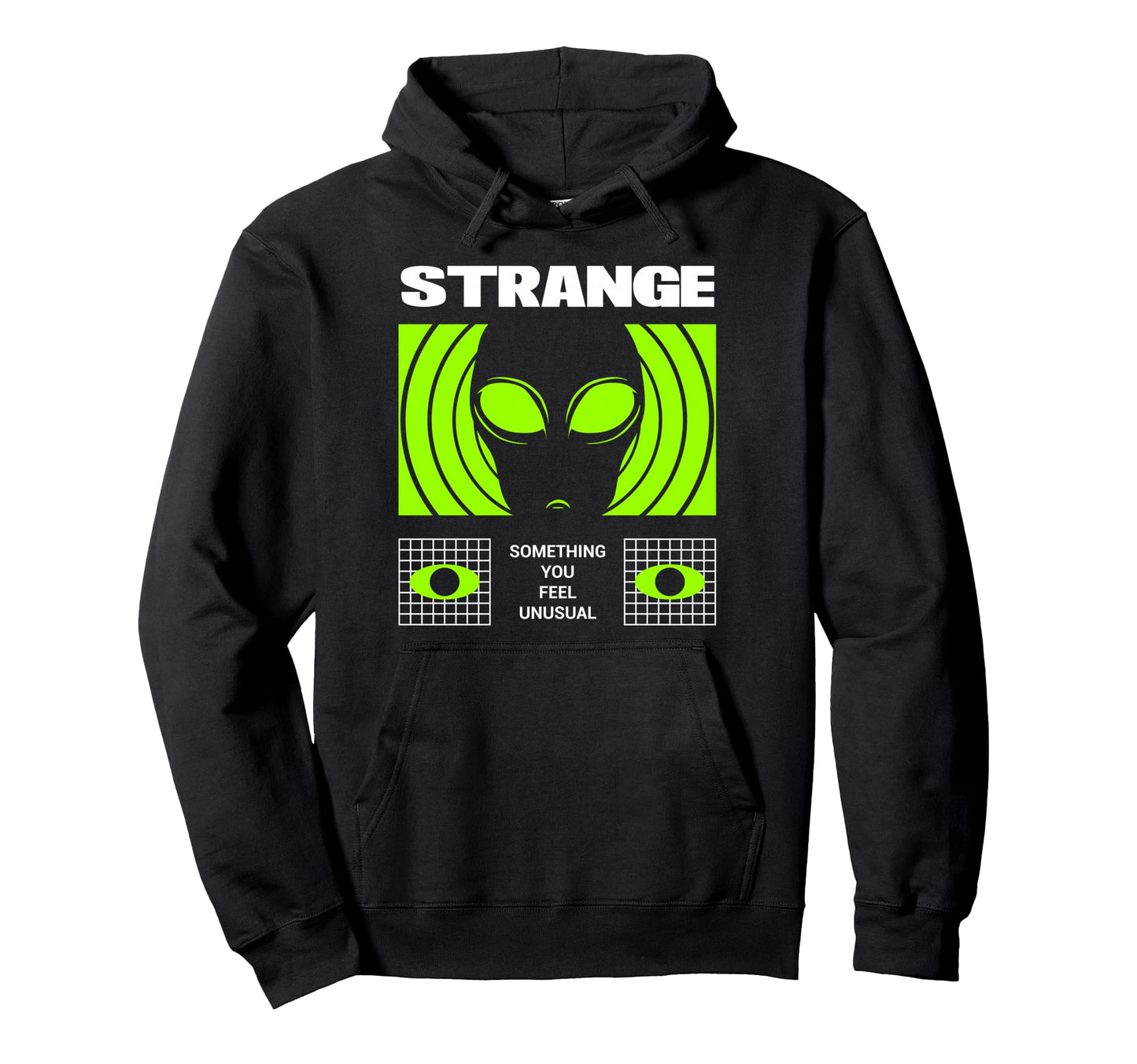 Strange Alien Aesthetic Edgy Streetwear Hoodie - Novelty Apparel Unisex