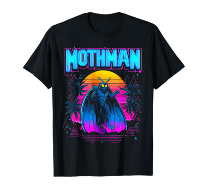 Mothman Cryptozoology Cryptid Vaporwave T-Shirt - Custom Art Print Unisex