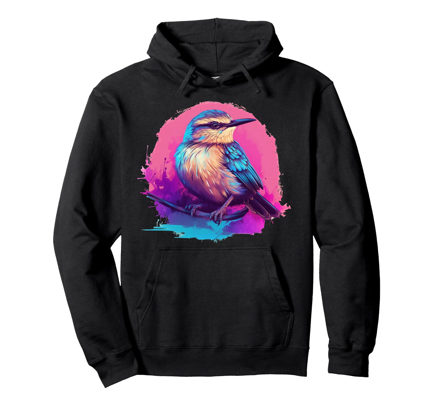 Vaporwave Aesthetic Carolina Wren Hoodie - Graphic Print Men Women