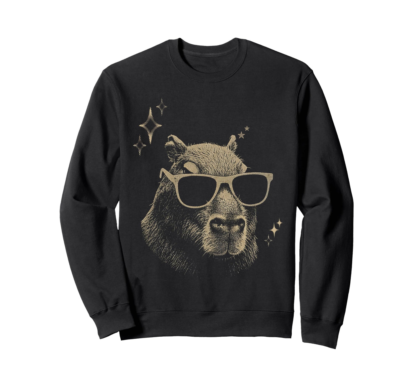 Y2K Capybara Sunglasses 90S 2000S Sweatshirt - Minimalist Print Unisex