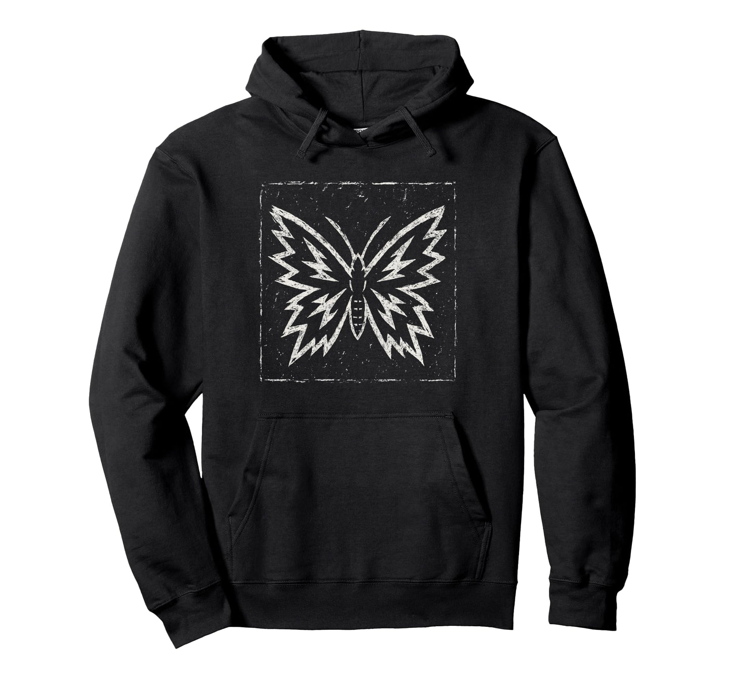 Punk Butterfly Analog Goth Emo Alt Hoodie - Casual Everyday Wear Unisex