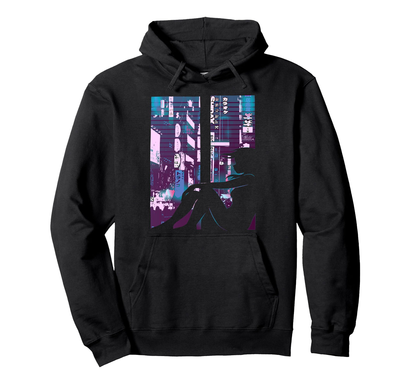 Vaporwave Aesthetic Anime Egirl Japan Hoodie - Custom Art Print for Adults