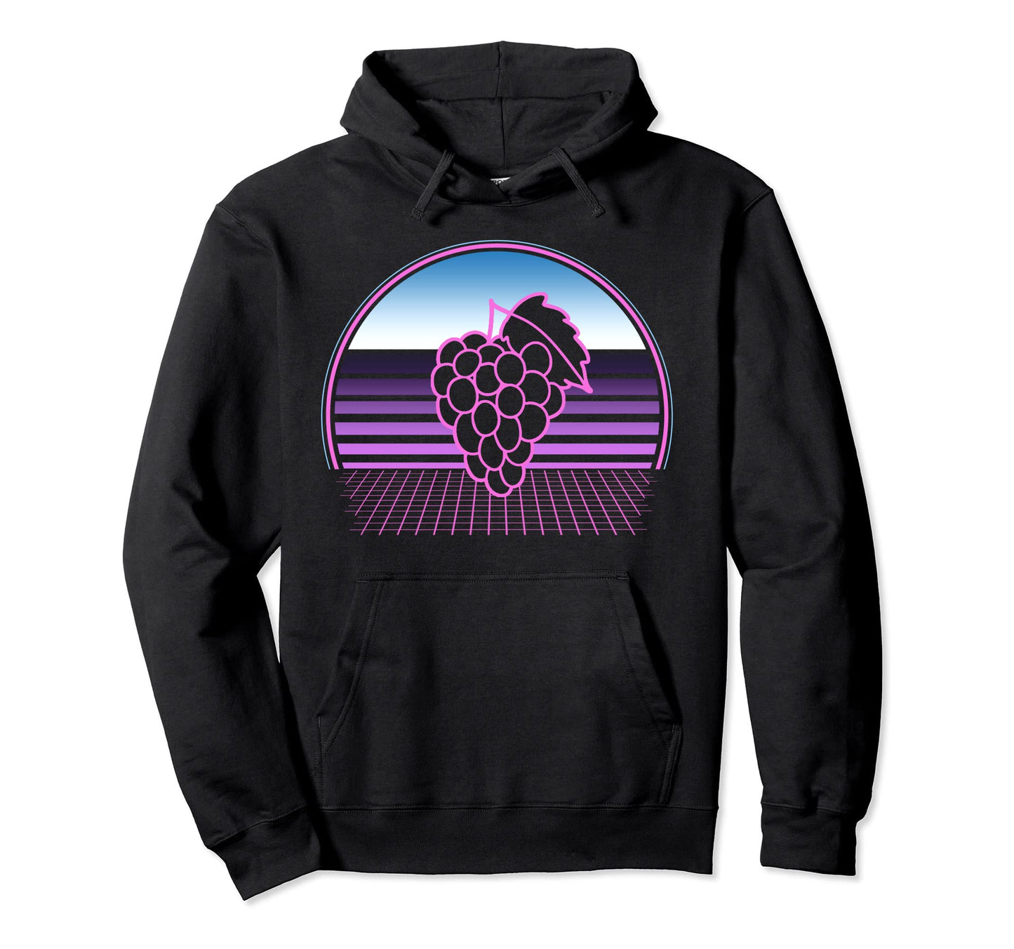Grape Vines 80S Vaporwave Aesthetic Hoodie - Minimalist Print Men Women