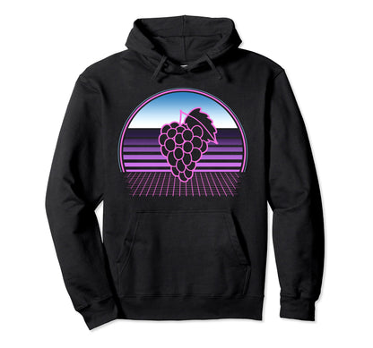 Grape Vines 80S Vaporwave Aesthetic Hoodie - Minimalist Print Men Women