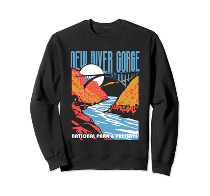 New River Gorge National Park West Sweatshirt - Unique Graphic Unisex