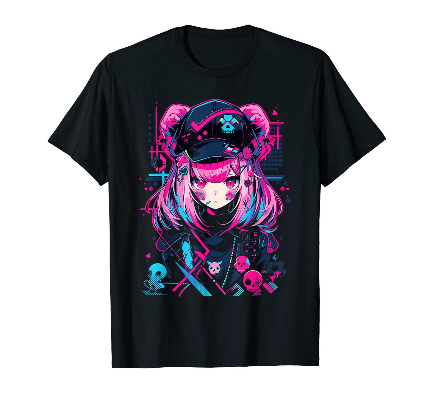Anime Manga Cyberpunk Japanese T-Shirt - Graphic Print for Adults