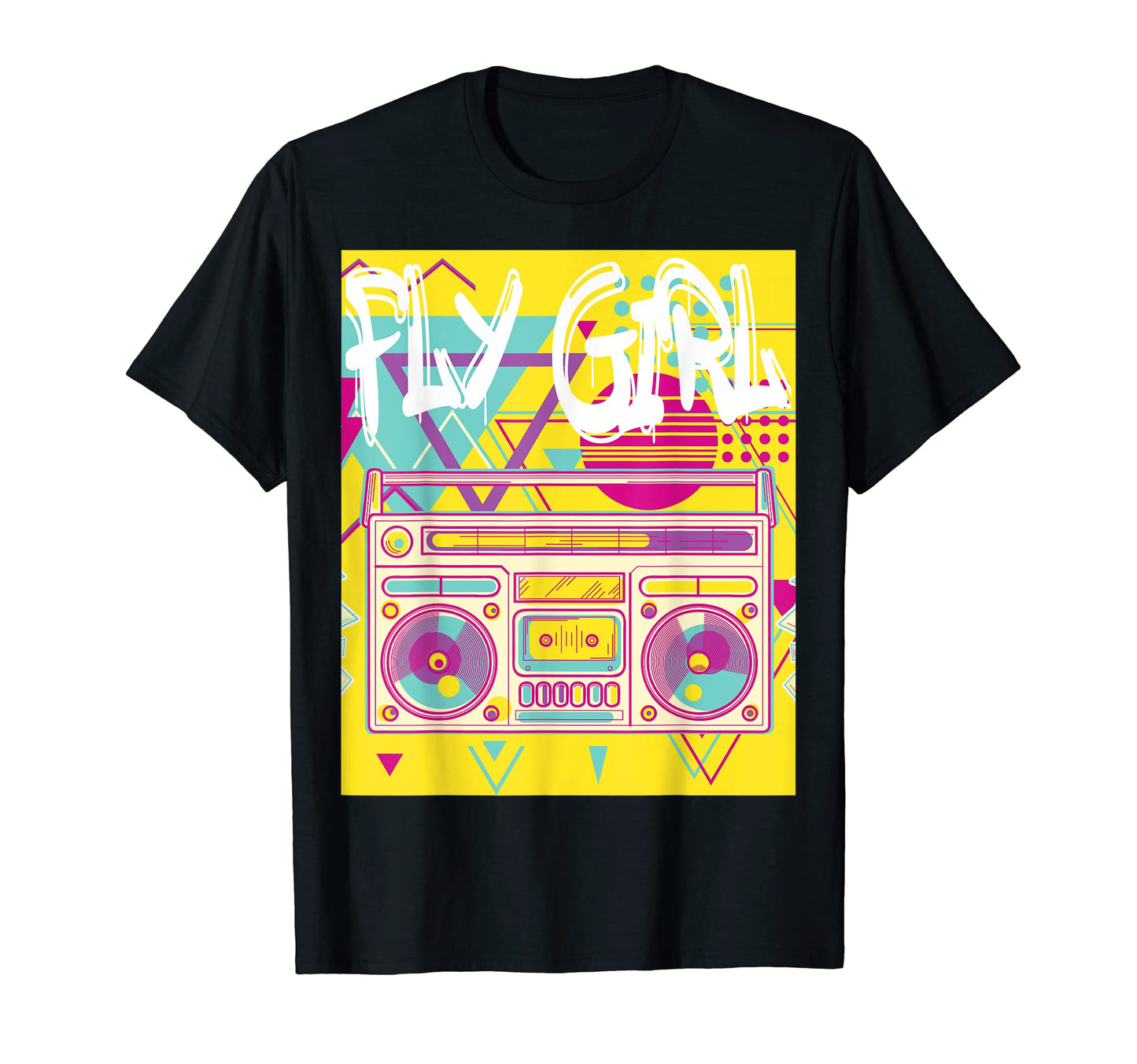 Fly 80S 90S B Old School Hip Hop T-Shirt - Custom Art Print Men Women