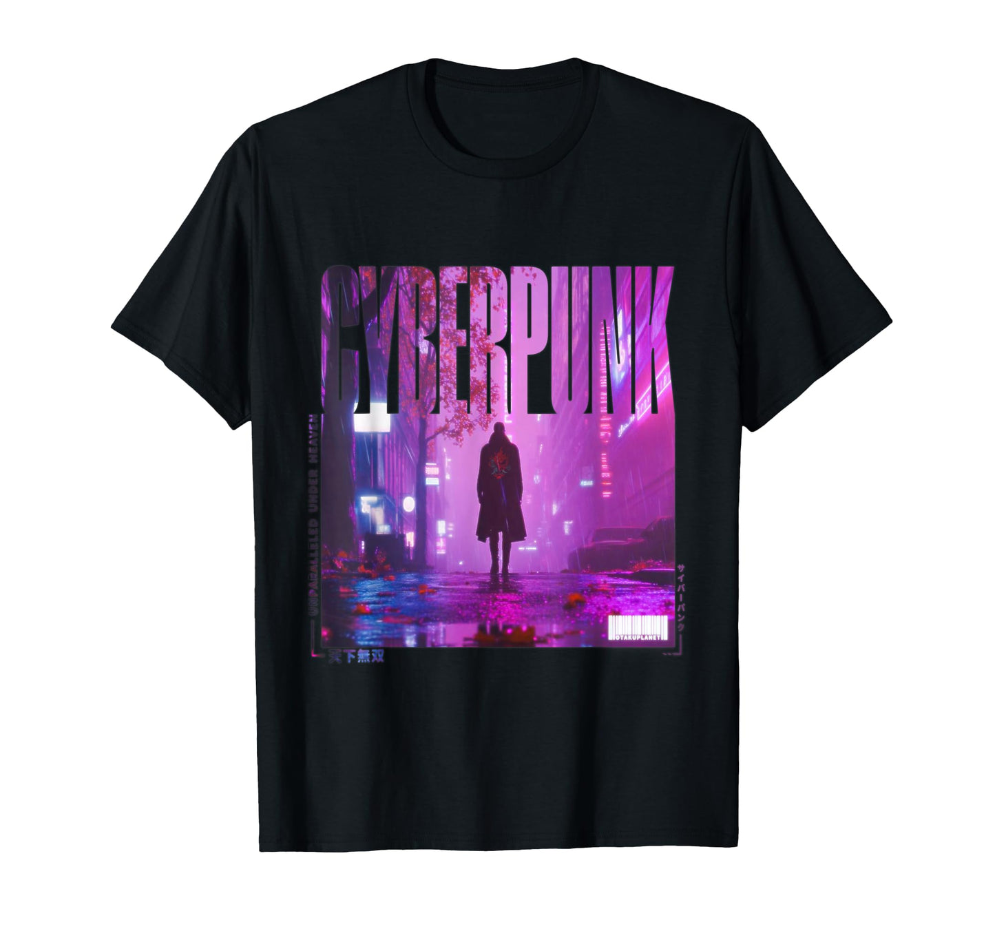 Walking Japanese Cyberpunk Vaporwave T-Shirt - Novelty Apparel Men Women