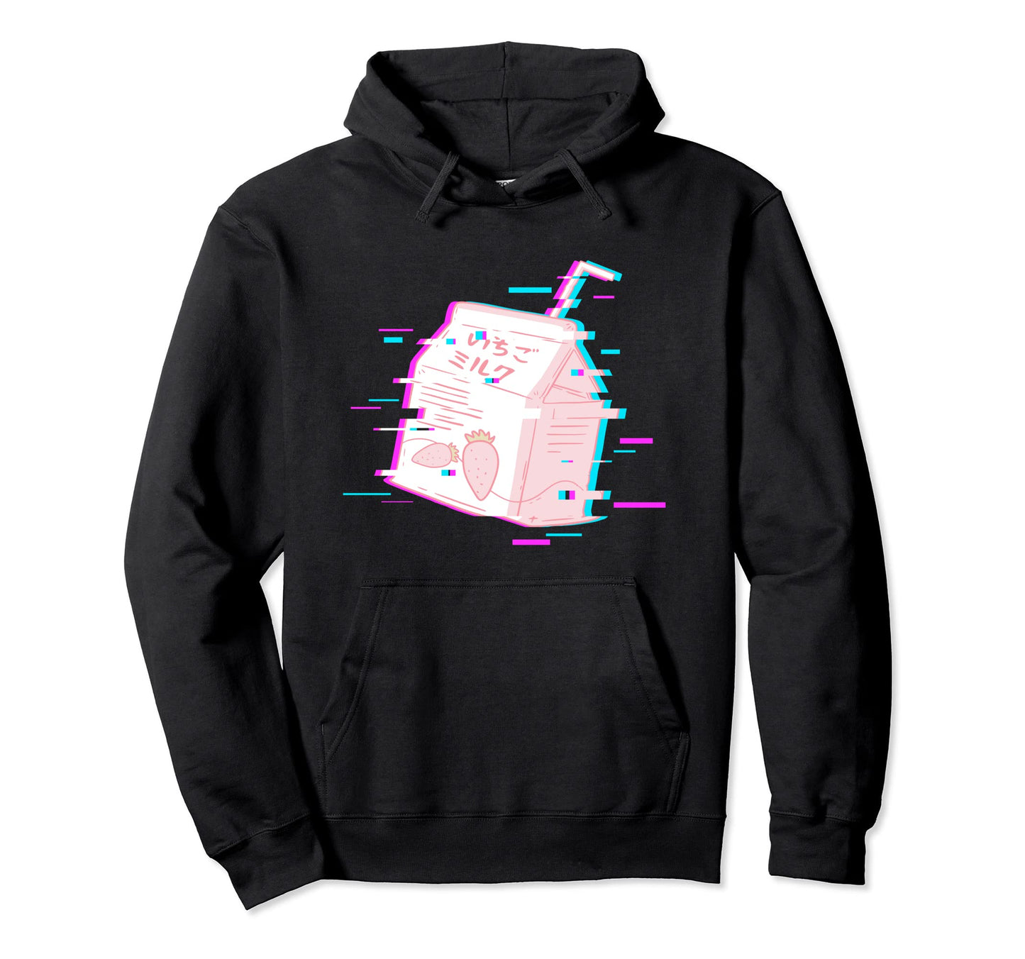Japanese Vaporwave Aesthetic Strawberry Hoodie - Unique Graphic Men Women