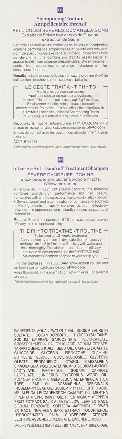 Phyto Phytosquam Intensive Anti-Dandruff Shampoo 125ml