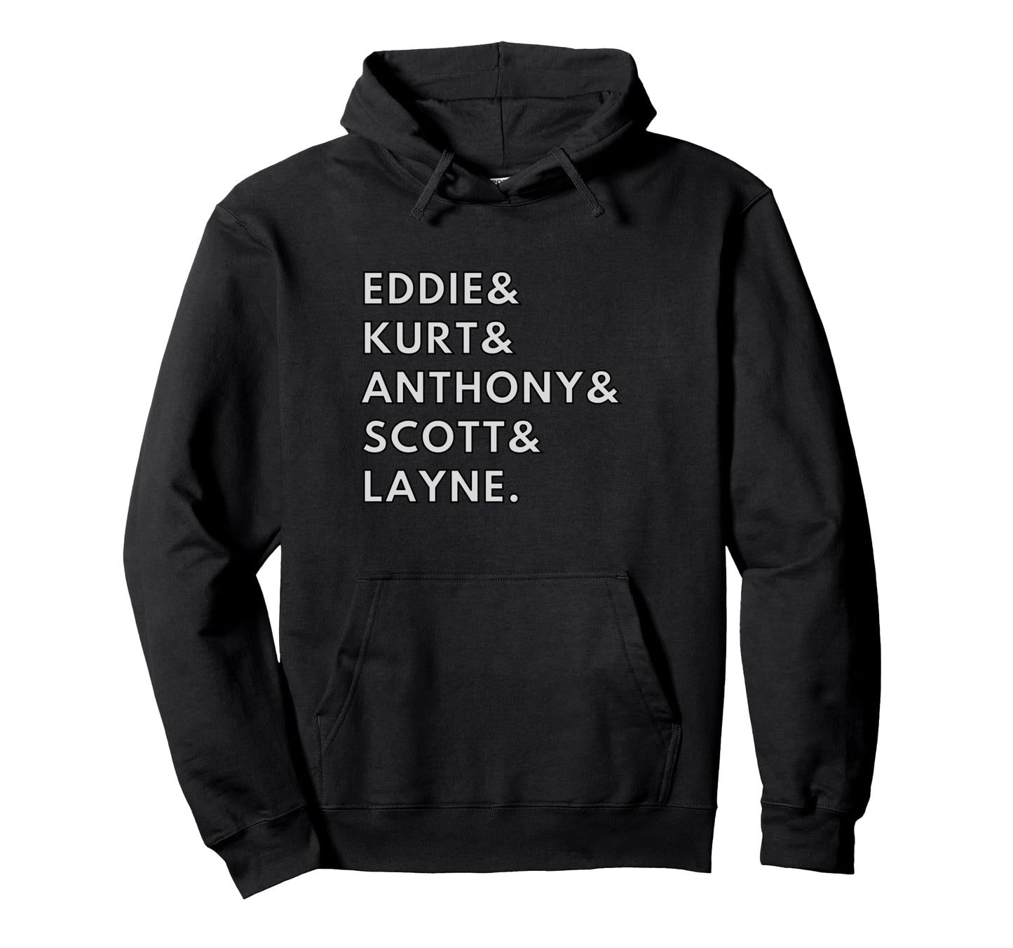 90S Grunge Rock Frontman Band Names Hoodie - Fun Novelty Design Men Women