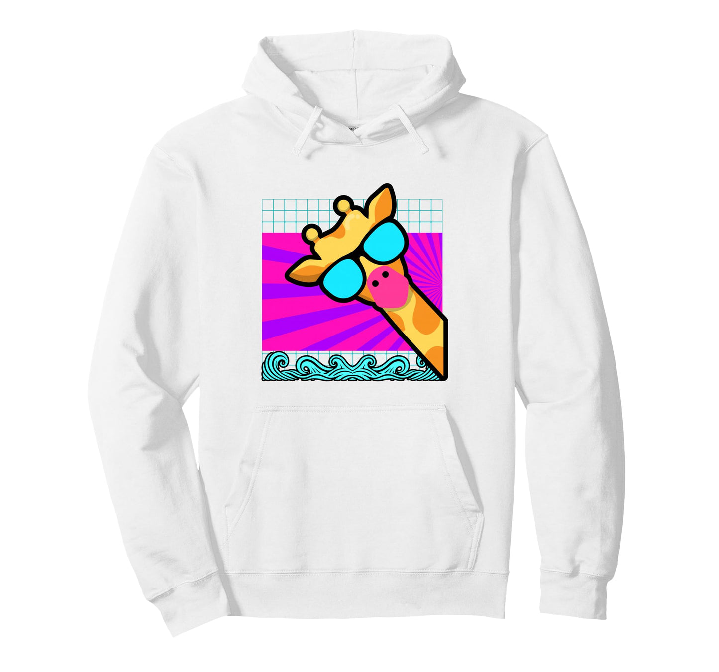 Aesthetic Vaporwave Outfits Giraffe Hoodie - Trendy Graphic Unisex