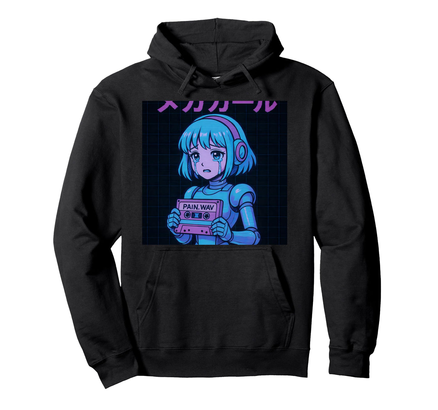 Vaporwave Anime Cassette Tape Japanese Hoodie - Streetwear Style Men Women