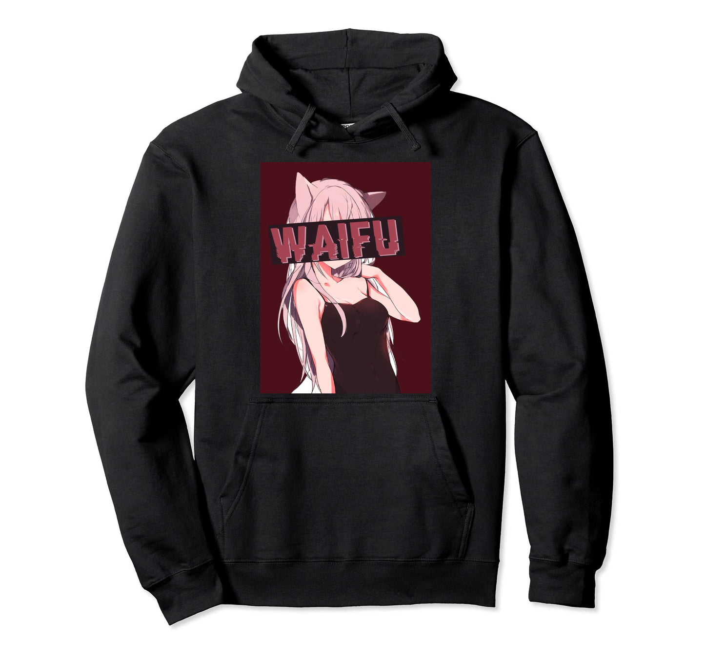 Alt Aesthetic Vaporwave Black Anime Hoodie - Custom Art Print for Adults