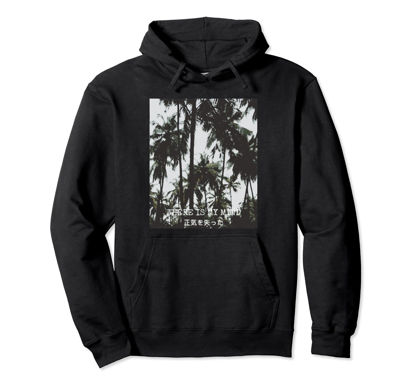 Aesthetic Vaporwave Palm Trees Hoodie - Unique Graphic for Adults