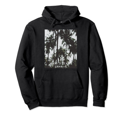 Aesthetic Vaporwave Palm Trees Hoodie - Unique Graphic for Adults