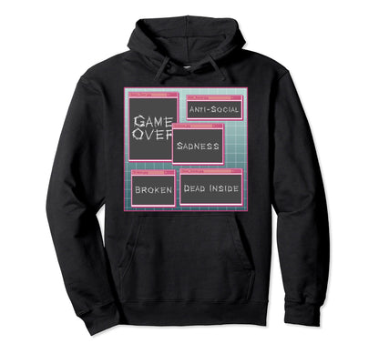 Vaporwave Aesthetic Gothic Sad Emo Goth Hoodie - Fun Novelty Design Unisex