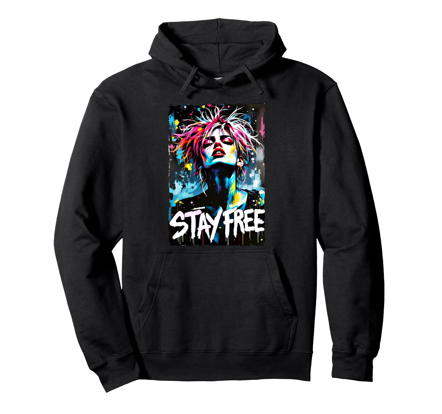 Punk 90S Grunge Graffiti Street Art Hoodie - Aesthetic Graphic for Adults