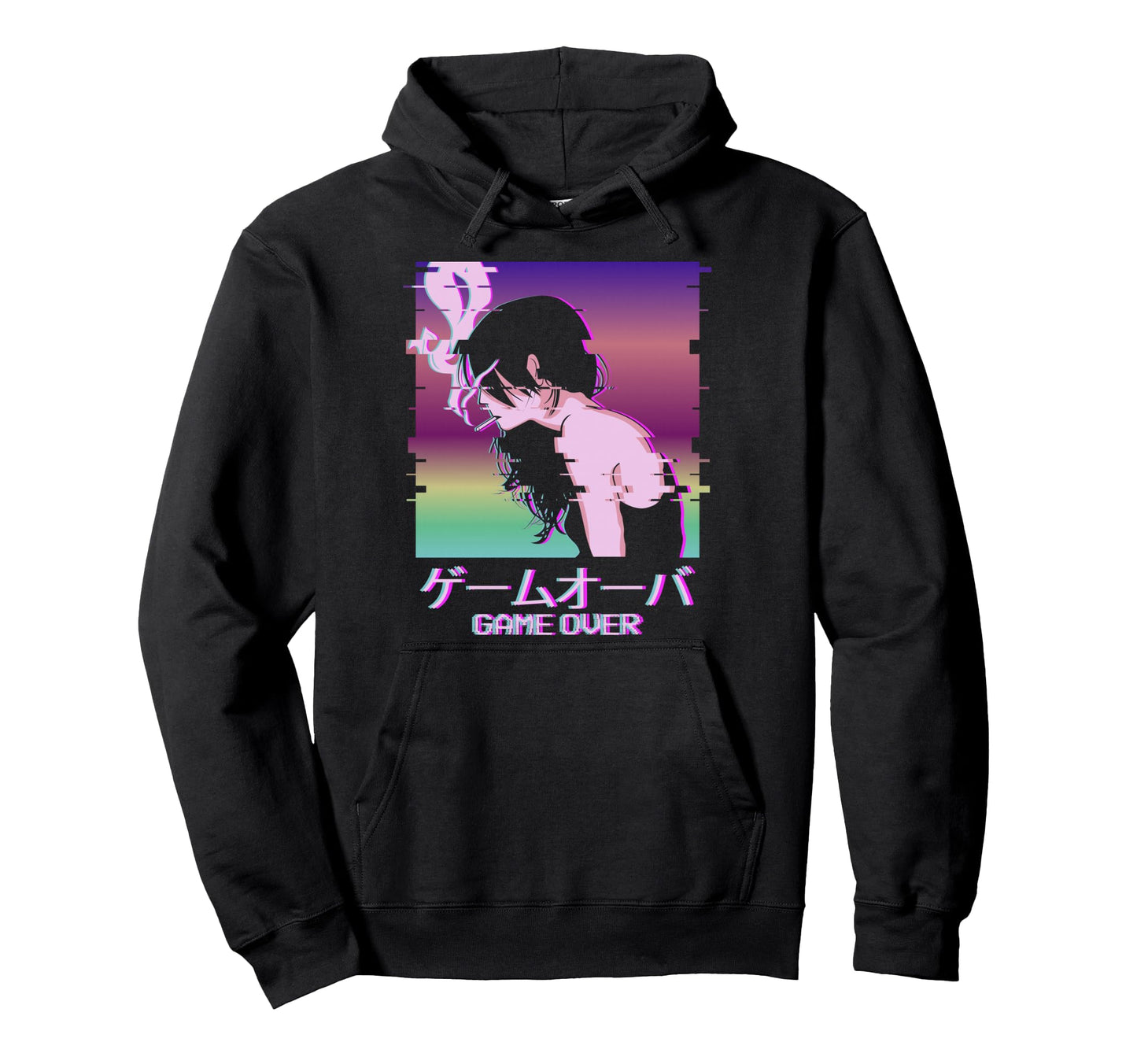 Vaporwave Anime Indie Old Aesthetic Sad Hoodie - Fun Novelty Design Unisex