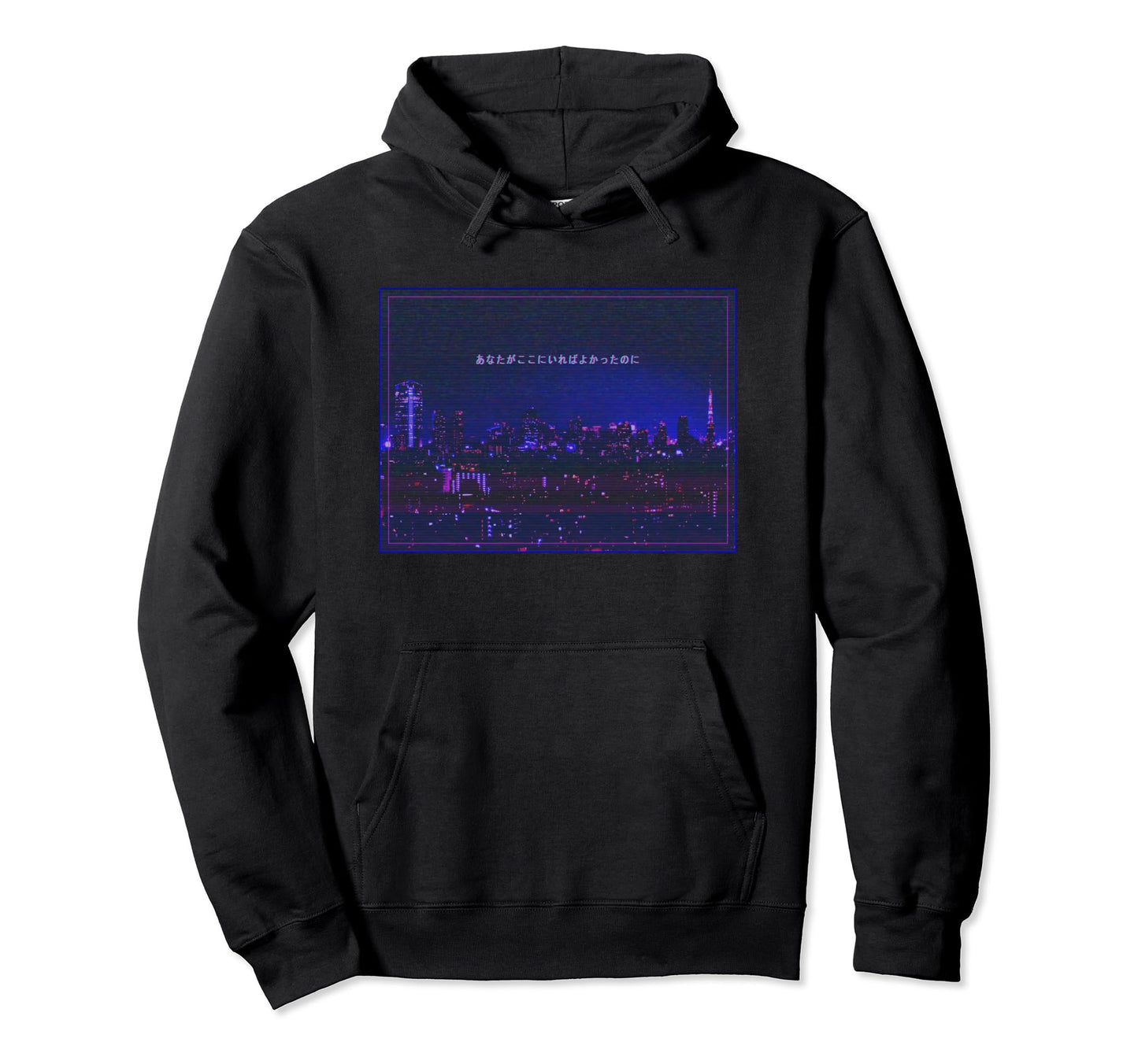 Vaporwave Aesthetic Tokyo Glitch 90S Hoodie - Trendy Graphic for Adults