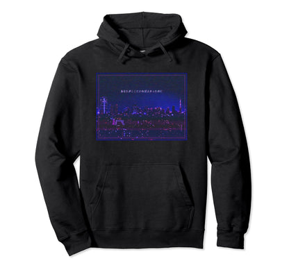 Vaporwave Aesthetic Tokyo Glitch 90S Hoodie - Trendy Graphic for Adults