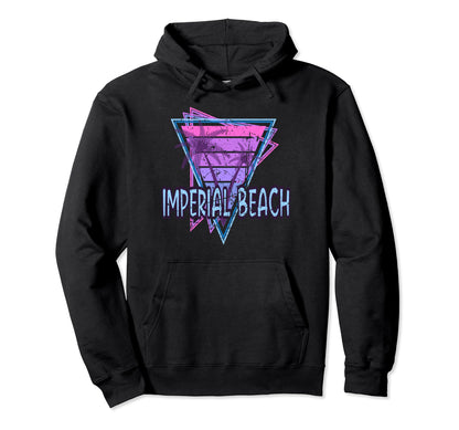 Imperial Beach Vacation Vaporwave Hoodie - Custom Art Print Unisex