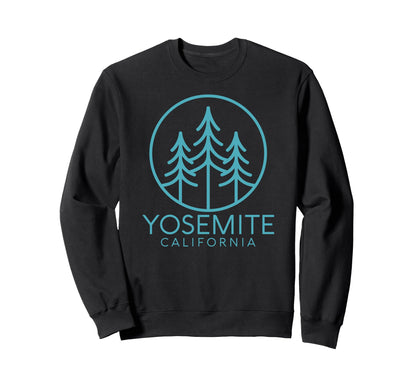 Yosemite National Park California Half Sweatshirt - Unique Graphic Unisex