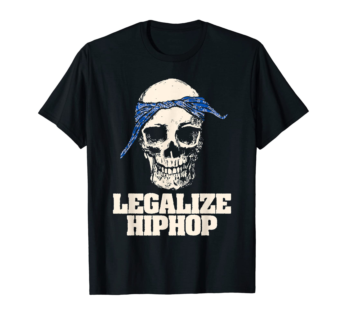 Legalize Hiphop Skull Do Rag Bandana T-Shirt - Minimalist Print Men Women