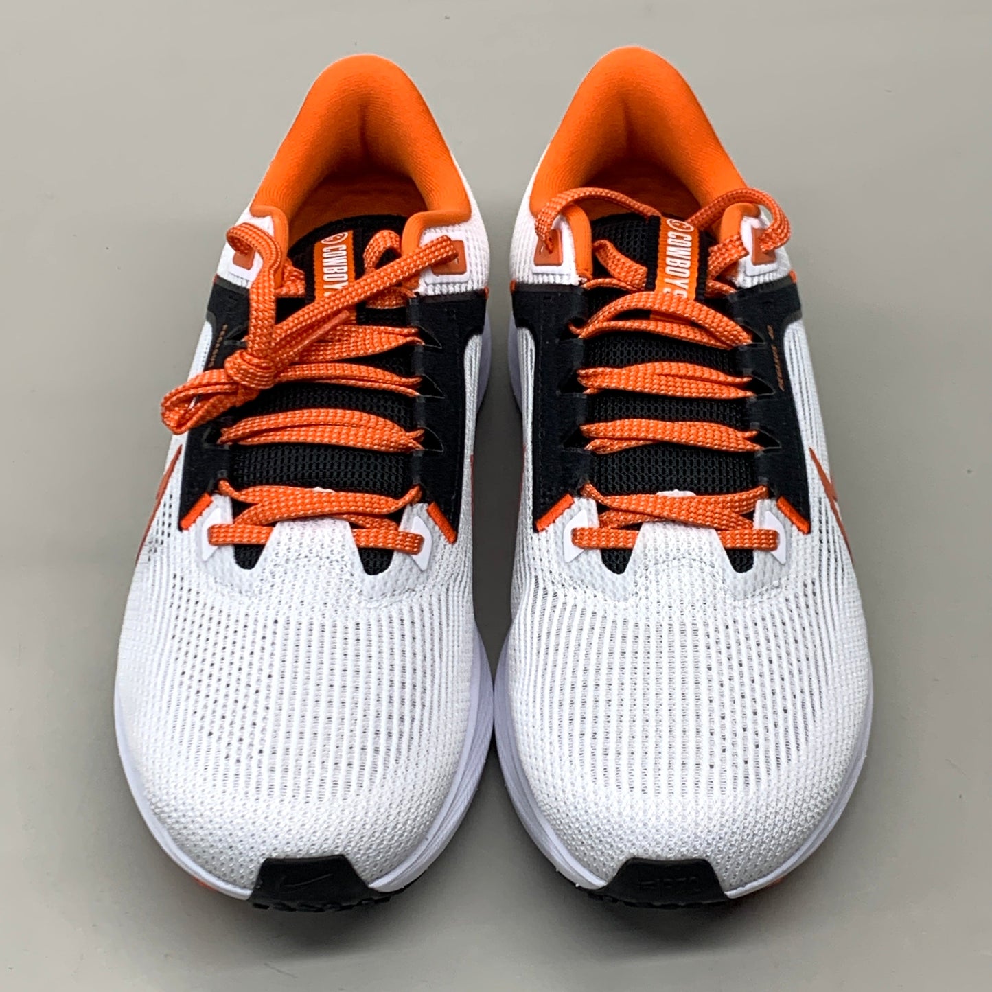 NIKE Zoom Pegasus 40 OK STATE White Shoes, Brilliant Orange & Black 8 W 6.5 M DZ5973-100