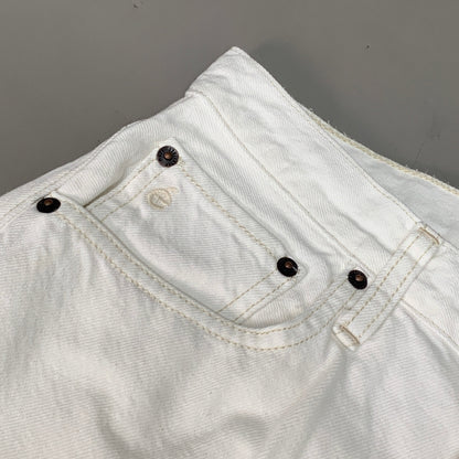 ETICA Tyler High Waist Straight Leg Ankle jeans Vintage White Size 25 EW180114A
