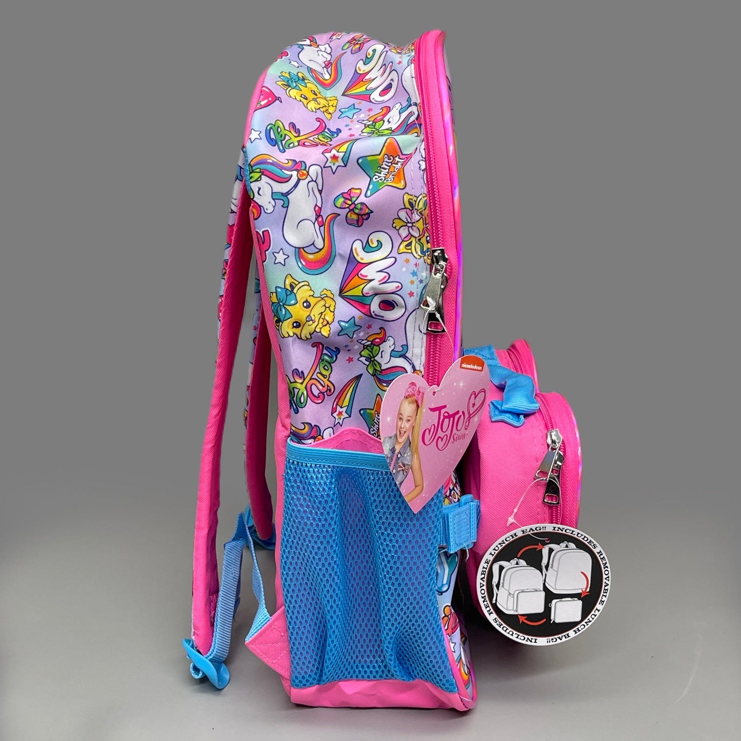 ACCESSORY INNOVATIONS JOJO Siwa 5-PK Nickelodeon “Be You” Backpack & Lunch Bag Pink