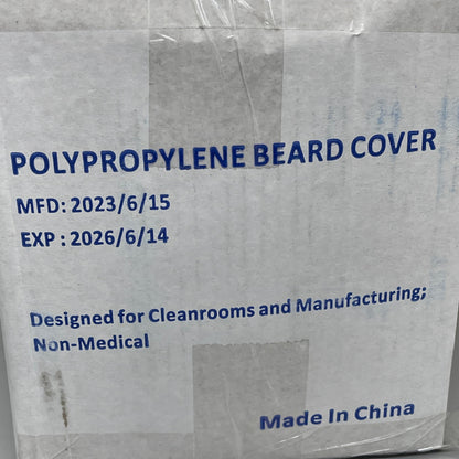 CLEANPRO (1,000 PACK) Polypropylene Beard Cover 18” 40006W BB 06/14/26