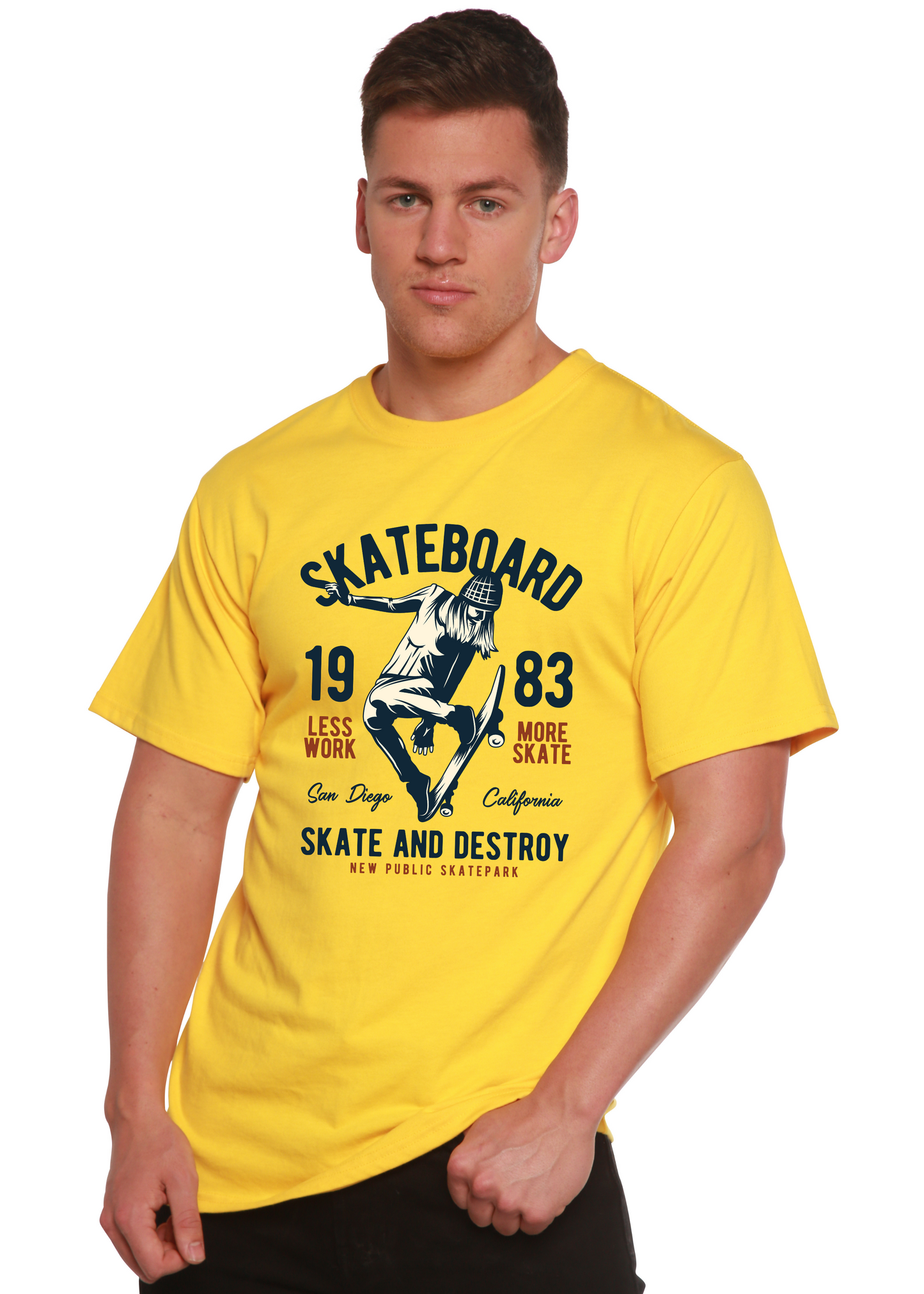 Skateboard 1983 Men's Bamboo Viscose/Organic Cotton Short Sleeve Graphic T-Shirt