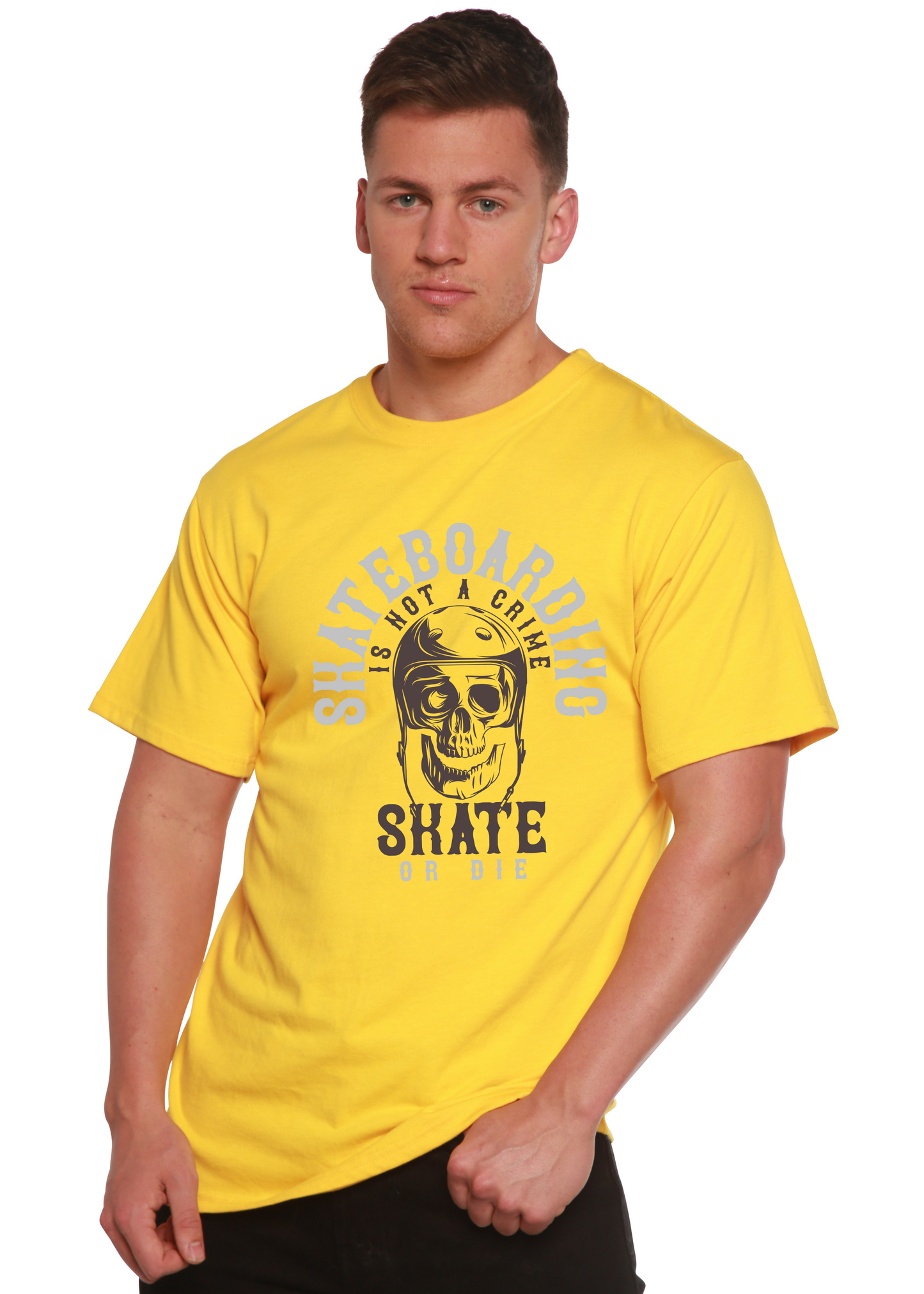 Skate Boarding Men's Bamboo Viscose/Organic Cotton Short Sleeve Graphic T-Shirt